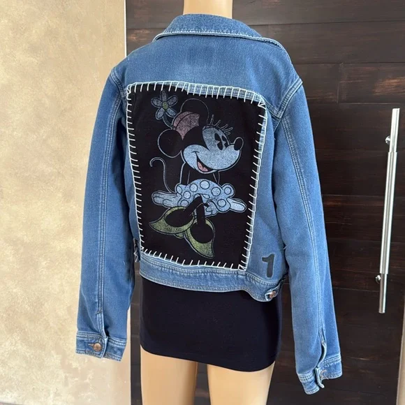 Mini Mouse Stretch Kid's Denim Jacket Size Kid's XL 14/16